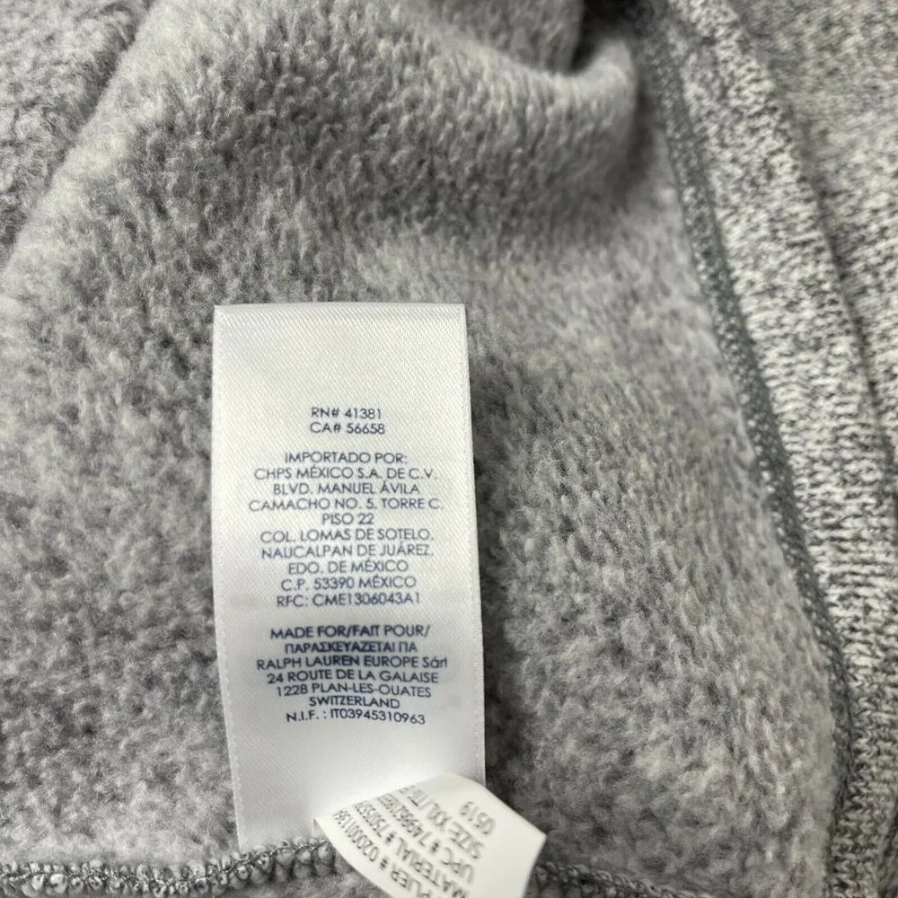 Chaps Men's Gray Heather 1/4 Zip Fleece Pullover NWT Size XXL - Picture 7 of 7